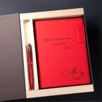 Набор ежедневник и ручка Pierre Cardin с гравировкой Mazari Red в коробке