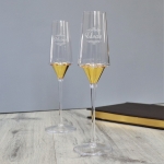 Пара бокалов для шампанского с гравировкой Glera Gold