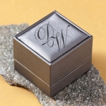 Серебряная  квадратная коробка для запонок