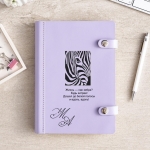 Дизайнерский кожаный ежедневник с гравировкой, цвет лиловый