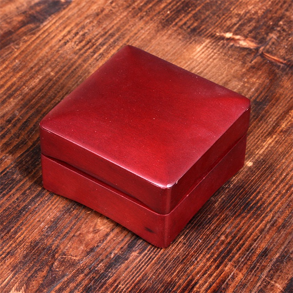 Коробка для запонок, красное дерево (+800р)